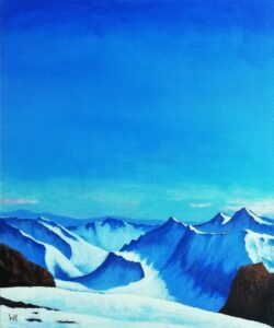 View from the Tux Glacier, Acrylic on canvas, 120x100 cm