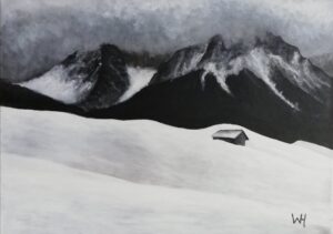 Karwendel bei Mittenwald, Acryl auf Leinwand, 50x70 cm