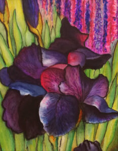Irises, Watercolor, 42x32 cm
