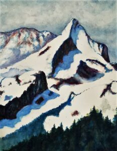 Alpspitze (1), Watercolor, 42x33 cm