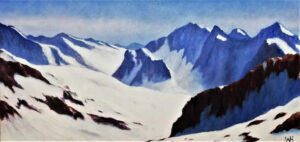 Zillertaler Alpen (1), Öl auf Leinwand, 60x100 cm