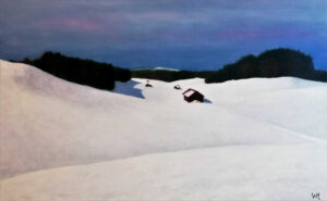 Winter in Oberland (Upper Bavaria), Oil on canvas, 80x100 cm