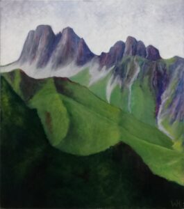 Rosszähne (Dolomiten), Öl auf Leinwand, 80x70 cm